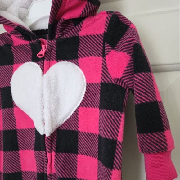 2/$30 Carters Fleece Jumpsuit Size 6 M - Picture 3 of 4